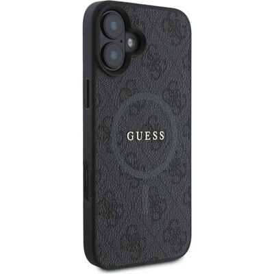 Custodia rigida Guess per iPhone 16 MagSafe - Nero, Modello Guhmp16Sg4Gfrk Custodia rigida Guess per iPhone 16 MagSafe - Nero, Modello Guhmp16Sg4Gfrk