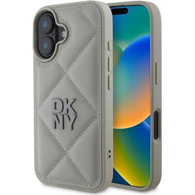 Custodia Protettiva DKNY per iPhone 16 Plus - Grigio trapuntato Custodia Protettiva DKNY per iPhone 16 Plus - Grigio trapuntato