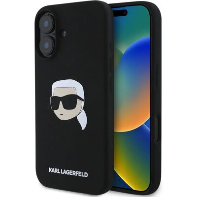 Custodia MagSafe Karl Lagerfeld per iPhone 16 Nera Custodia MagSafe Karl Lagerfeld per iPhone 16 Nera