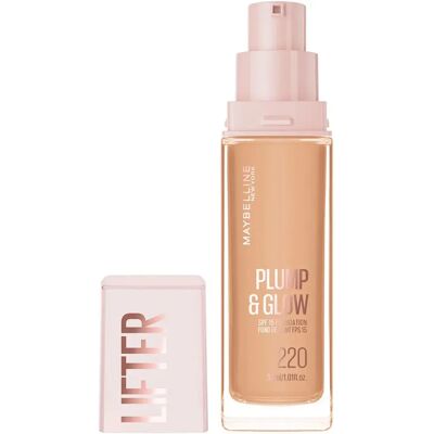 Maybelline Fondotinta Lifter Plump & Glow 220 Beige One Size Maybelline Fondotinta Lifter Plump & Glow 220 Beige One Size