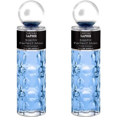 Saphir Profumo Perfect Man 200ml 2 Unità Blue One Size Saphir Profumo Perfect Man 200ml 2 Unità Blue One Size