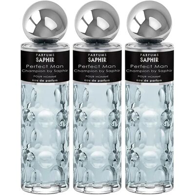 Saphir Eau De Parfum Perfect Man Champion 200ml 3 Unità Blue One Size Saphir Eau De Parfum Perfect Man Champion 200ml 3 Unità Blue One Size