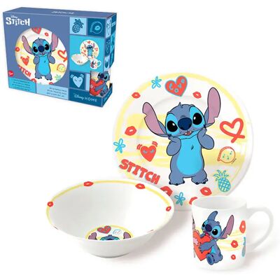 Stor Set Aloha Di Ciotola Piatto E Tazza In Ceramica Con Borsa Per Il Pranzo Stitch Multicolor One Size Stor Set Aloha Di Ciotola Piatto E Tazza In Ceramica Con Borsa Per Il Pranzo Stitch Multicolor One Size