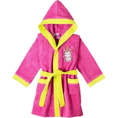 Accappatoio di spugna cotone fucsia - Accappatoio Accappatoio di spugna cotone fucsia - Accappatoio