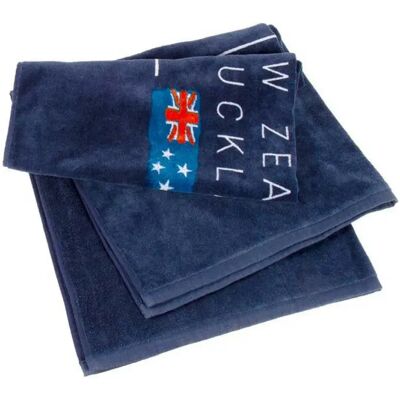 Nza New Zealand Asciugamano Piha Beach Blue One Size Nza New Zealand Asciugamano Piha Beach Blue One Size