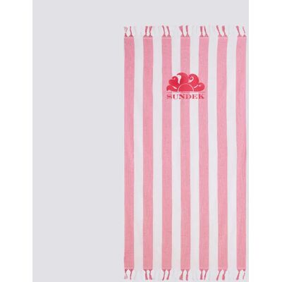 Sundek Asciugamano Beach Fouta Jacquard With Logo Pitaya 01 One Size Sundek Asciugamano Beach Fouta Jacquard With Logo Pitaya 01 One Size