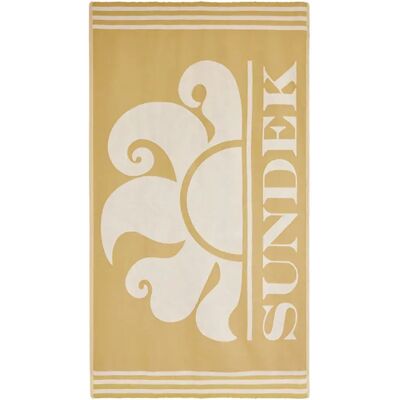 Sundek Asciugamano Fouta Jacquard Beach Logo Gold One Size Sundek Asciugamano Fouta Jacquard Beach Logo Gold One Size