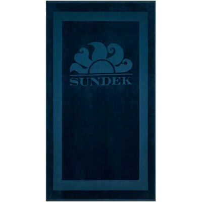 Sundek Asciugamano Jacquard Terry Logo And Frame Navy One Size Sundek Asciugamano Jacquard Terry Logo And Frame Navy One Size