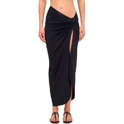 Sundek Pareo Long Crossed In Front Black L Sundek Pareo Long Crossed In Front Black L