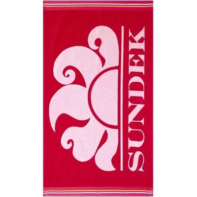 Sundek Asciugamano New Classic Jacquard Beach Logo Pitaya 01 One Size Sundek Asciugamano New Classic Jacquard Beach Logo Pitaya 01 One Size