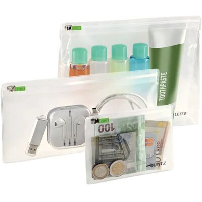 Leitz Borsa Da Toilette Traveller Zipper Xs/s/m 3 Unità Transparent One Size Leitz Borsa Da Toilette Traveller Zipper Xs/s/m 3 Unità Transparent One Size