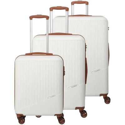Travelite Valigia A Rotelle Bali w L/m/s White / Cognac One Size Travelite Valigia A Rotelle Bali w L/m/s White / Cognac One Size