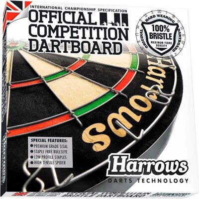 Harrows Bersaglio Per Freccette Official Competition Black One Size Harrows Bersaglio Per Freccette Official Competition Black One Size