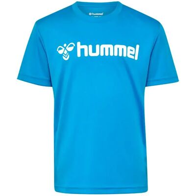 Maglietta bambino blu con logo Hummel Maglietta bambino blu con logo Hummel