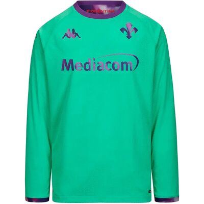 Kappa Maglietta A Maniche Corte Portiere Casa Ac Fiorentina 26/27 Kombat Blue Navy / White / Green L Kappa Maglietta A Maniche Corte Portiere Casa Ac Fiorentina 26/27 Kombat Blue Navy / White / Green L