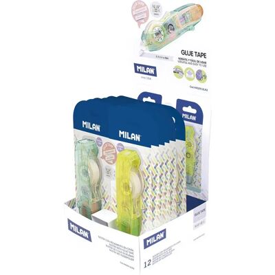 Milan Scatola Espositiva 12 Blister Nastro Adesivo Serie New Look 8.x8 M Milan Scatola Espositiva 12 Blister Nastro Adesivo Serie New Look 8.x8 M