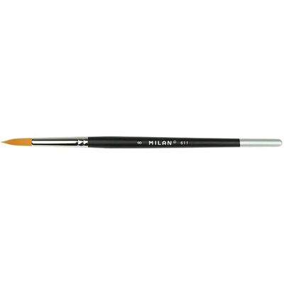 Milan Set Di 3 Pennelli Rotondi Sintetici Premium Con Manico Corto Serie 611 N. 22 Milan Set Di 3 Pennelli Rotondi Sintetici Premium Con Manico Corto Serie 611 N. 22