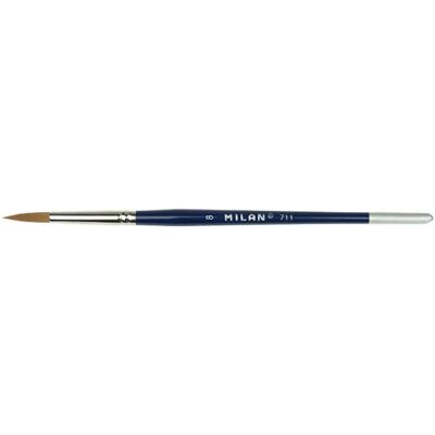 Milan Confezione Da 6 Pennelli Rotondi Fine Selection Con Manico Corto Serie 711 N. 1 Milan Confezione Da 6 Pennelli Rotondi Fine Selection Con Manico Corto Serie 711 N. 1