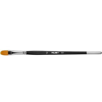Milan Confezione Da 6 Pennelli Lingua Di Gatto Sintetici Premium Con Manico Corto Serie 61 N. 12 Milan Confezione Da 6 Pennelli Lingua Di Gatto Sintetici Premium Con Manico Corto Serie 61 N. 12