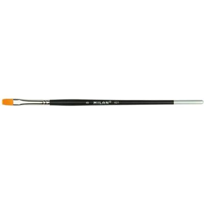 Milan Confezione Da 6 Pennelli Piatti Sintetici Premium Con Manico Corto Serie 621 N. 12 Milan Confezione Da 6 Pennelli Piatti Sintetici Premium Con Manico Corto Serie 621 N. 12
