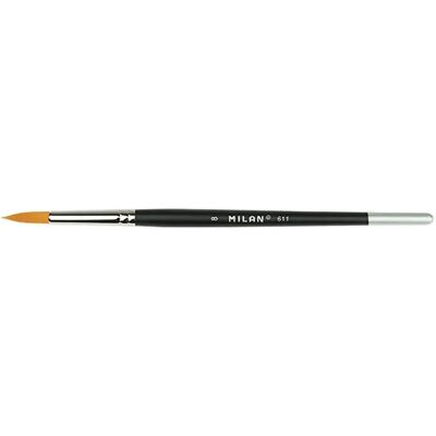 Milan Confezione Da 6 Pennelli Sintetici Rotondi Premium Con Manico Corto Serie 611 Nº 10 Milan Confezione Da 6 Pennelli Sintetici Rotondi Premium Con Manico Corto Serie 611 Nº 10