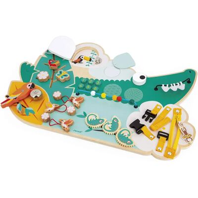 Janod Tavola Delle Attività Coccodrillo Tropicale Multicolor One Size Janod Tavola Delle Attività Coccodrillo Tropicale Multicolor One Size