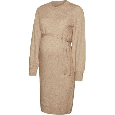 Mamalicious Vestito A Maniche Lunghe Newanne Maternity Natural Melange XS Mamalicious Vestito A Maniche Lunghe Newanne Maternity Natural Melange XS