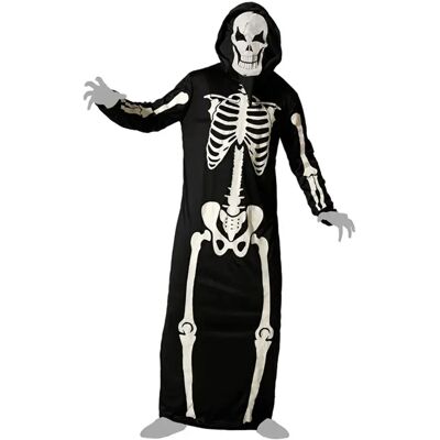 Atosa Costume Da Scheletro Che Si Illumina Al Buio Per Uomo Multicolor XS-S Atosa Costume Da Scheletro Che Si Illumina Al Buio Per Uomo Multicolor XS-S