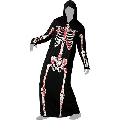 Atosa Costume Da Uomo Scheletro Sanguinante Black XL Atosa Costume Da Uomo Scheletro Sanguinante Black XL