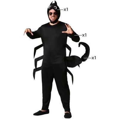 Atosa Costume Da Uomo Scorpion Black XS-S Atosa Costume Da Uomo Scorpion Black XS-S