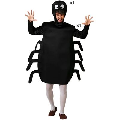 Atosa Costume Da Uomo Spider Black XL Atosa Costume Da Uomo Spider Black XL