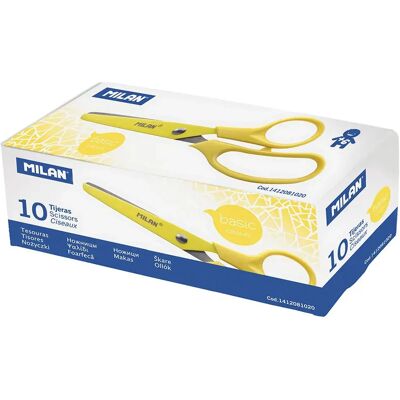 Milan Scatola 10 Forbici Base Yellow One Size Milan Scatola 10 Forbici Base Yellow One Size