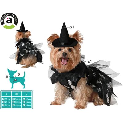 Atosa Costume Da Strega Per Animali Domestici Black L Atosa Costume Da Strega Per Animali Domestici Black L