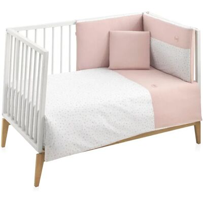 Set di Biancheria Nordica - 2 Pezzi Rosa Plumeti Set di Biancheria Nordica - 2 Pezzi Rosa Plumeti