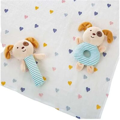 Creaciones Llopis Set Regalo+mussola+squeaker+sonaglio A Forma Di Cane 90x65 Cm 20 Cm White One Size Creaciones Llopis Set Regalo+mussola+squeaker+sonaglio A Forma Di Cane 90x65 Cm 20 Cm White One Size