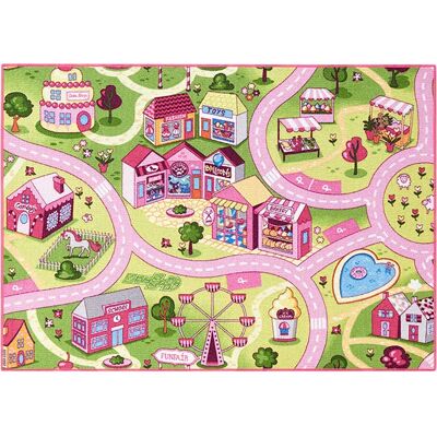 Tappeto per bambini rosa Rebel Roads - 95x133 cm - Tappeto per bambini Tappeto per bambini rosa Rebel Roads - 95x133 cm - Tappeto per bambini