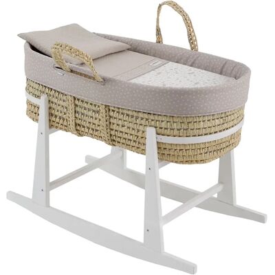 Cambrass Bambino Mosè Abete 39x80x61 Cm Beige / White One Size Cambrass Bambino Mosè Abete 39x80x61 Cm Beige / White One Size