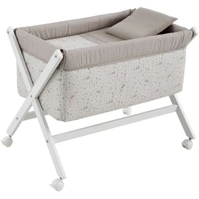 Cambrass Lettino Da Viaggio Abete 55x87x74 Cm Beige / White One Size Cambrass Lettino Da Viaggio Abete 55x87x74 Cm Beige / White One Size