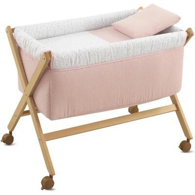 Cambrass Lettino Da Viaggio Plumeti 55x87x74 Cm Pink / Natural One Size Cambrass Lettino Da Viaggio Plumeti 55x87x74 Cm Pink / Natural One Size