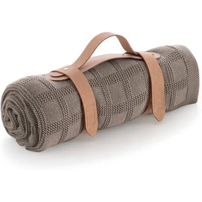 Cambrass Coperta Squares Bamboo 80x100 Cm Coffee One Size Cambrass Coperta Squares Bamboo 80x100 Cm Coffee One Size