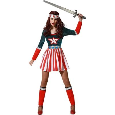 Atosa Costume Da Donna Heroe American Comic Multicolor XL Atosa Costume Da Donna Heroe American Comic Multicolor XL