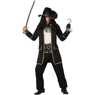 Atosa Costume Da Uomo Pirate Black XS-S Atosa Costume Da Uomo Pirate Black XS-S