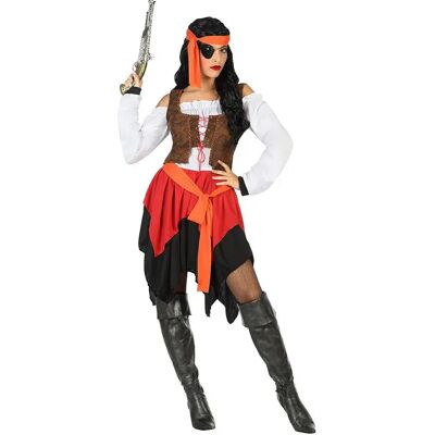Atosa Costume Da Donna Pirata Multicolor M-L Atosa Costume Da Donna Pirata Multicolor M-L