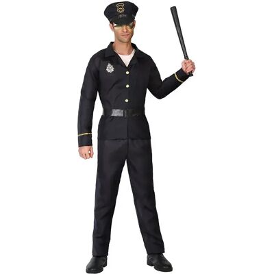 Atosa Costume Da Uomo Police Officer Black XS-S Atosa Costume Da Uomo Police Officer Black XS-S