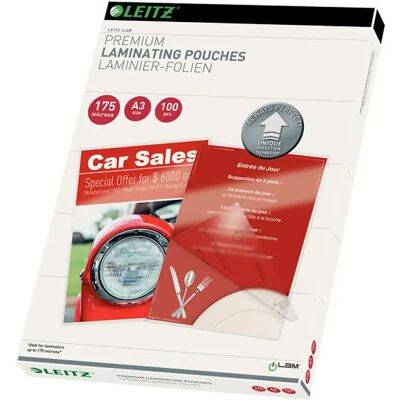 Leitz Buste Per Laminazione Micron A3 175 100 Unità Leitz Buste Per Laminazione Micron A3 175 100 Unità