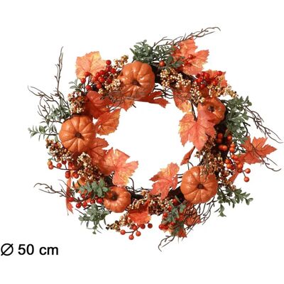 Atosa Ghirlanda Autunnale Di Halloween Da Appendere Alla Porta 50x50 Cm Atosa Ghirlanda Autunnale Di Halloween Da Appendere Alla Porta 50x50 Cm