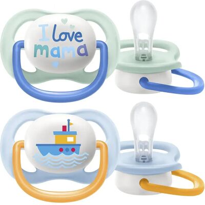 Philips Avent Ciuccio Ultra Air Collection Happy 2 Unità Multicolor 6-18 Mesi Philips Avent Ciuccio Ultra Air Collection Happy 2 Unità Multicolor 6-18 Mesi