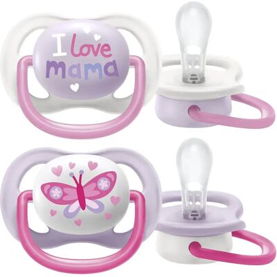 Philips Avent Ciuccio Ultra Air Collection Happy 2 Unità Multicolor 0-6 Mesi Philips Avent Ciuccio Ultra Air Collection Happy 2 Unità Multicolor 0-6 Mesi