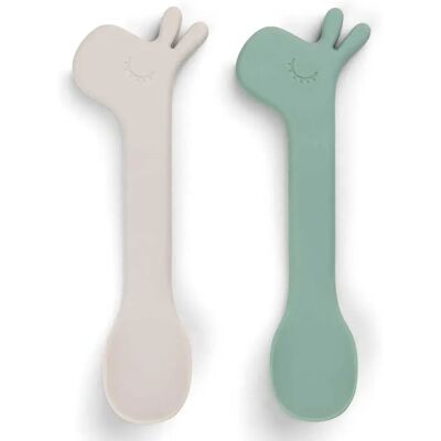 Done By Deer Cucchiaio Lalee Confezione Da 2 Silicone Green One Size Done By Deer Cucchiaio Lalee Confezione Da 2 Silicone Green One Size