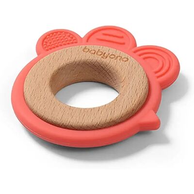 Babyono Dentifrigio Per Polli In Legno E Silicone Apricot One Size Babyono Dentifrigio Per Polli In Legno E Silicone Apricot One Size